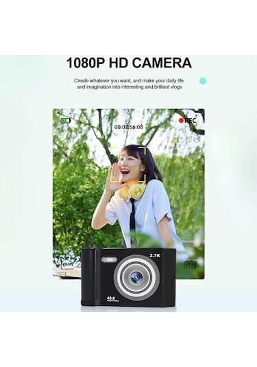 Ac06c Öğrenciler 2,8 İnç Ccd Retro Dijital Kamera Hd 16x Yakınlaştırma 48mp Video Kaydedici