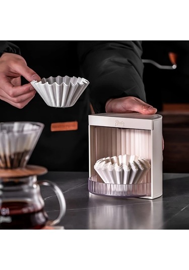 Fochsia Bej Saklama Kutusu Dayanıklı Plastik Filtre Kahve Kapları Toz Nem Koruma