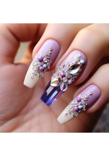 Kangvka 12 Izgara Tırnak Sanatı Cam Düz Tabanlı Elmas Seti - Beyaz Elmas + Kalem + Pinçer Tırnak Aletleri Çok Renkli