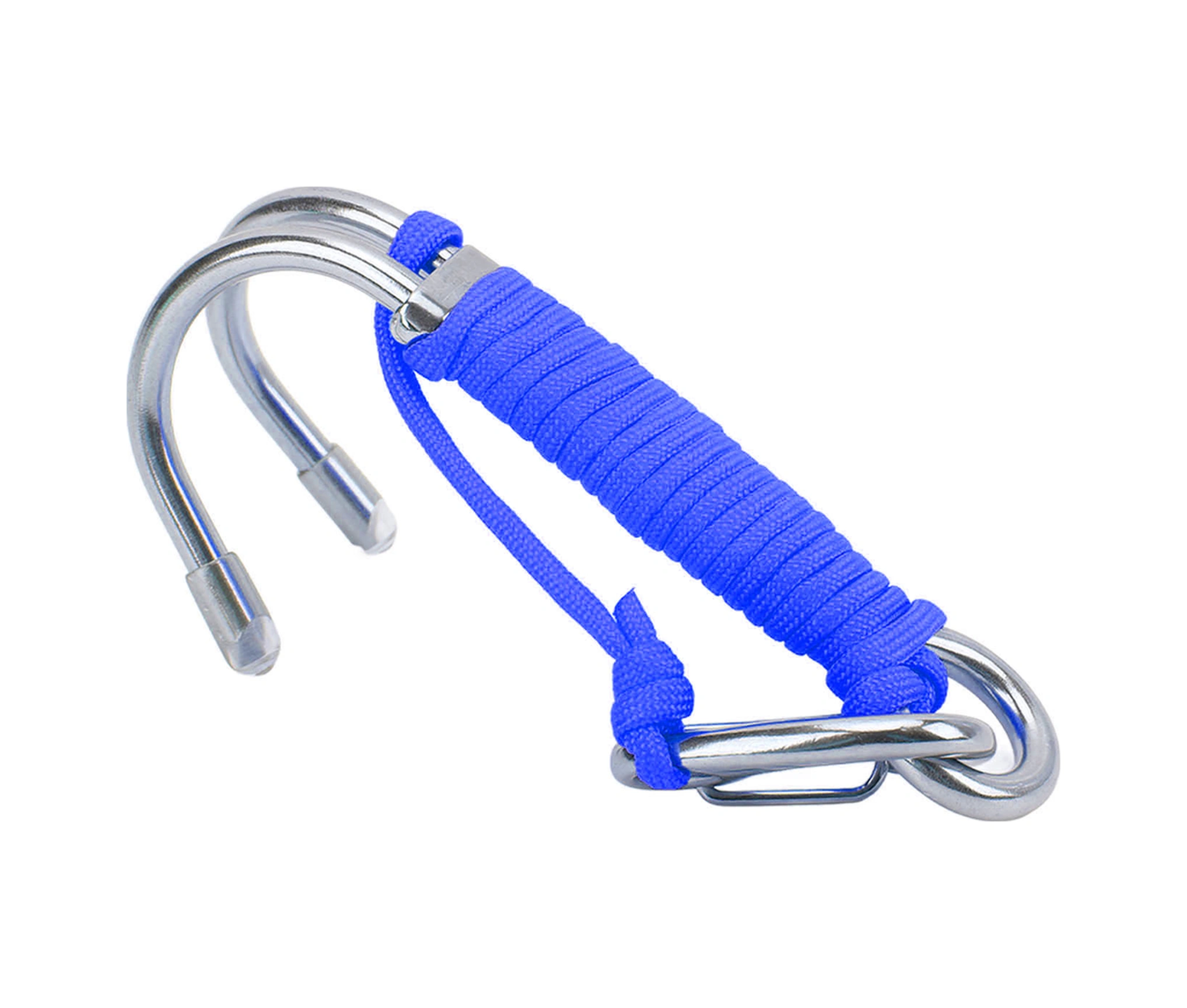 Vkemall 316 Paslanmaz Çelik Dalga Akıcı Su Altı İki Kanca: Vücut Dengeyi Sağlar, Dayanıklı Kordonlu Derin Deniz Dalış Aksesuarı Mavi Mavi