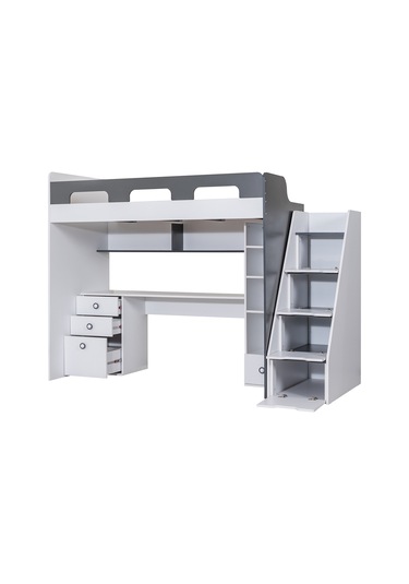 Ranza, Troya Ranza Masa Kitaplık Antrasit- Beyaz 90x200