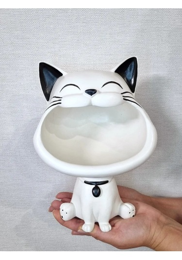 Cre Art Kedi Şekerlik Vazosu Şekerlik Dekoru İç Mek 482038724 Siyah