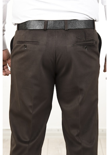 Neowit Erkek İçi Polarlı Yan Cep Klasik Kesim Kadife Pantolon Kahverengi