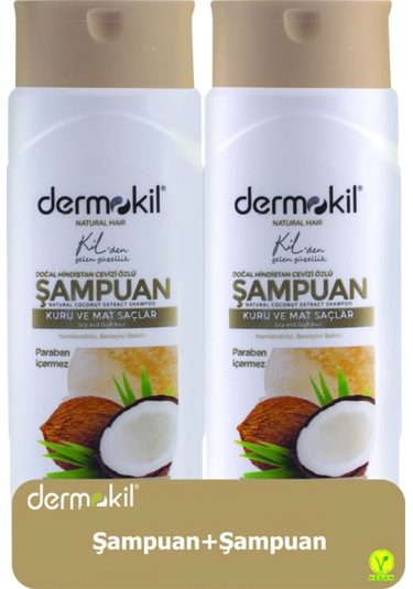 Dermokil Hindistan Cevizi Özlü Şampuan 2 x 400 ML