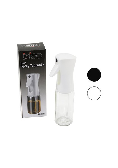 Cam 220ml Yağdanlık Sprey Siyah - Beyaz Plastik Başlık 4741 12 Izgara
