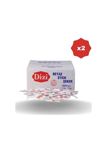 Dizi Beyaz Stick Şeker 4 Kg - 2 Adet