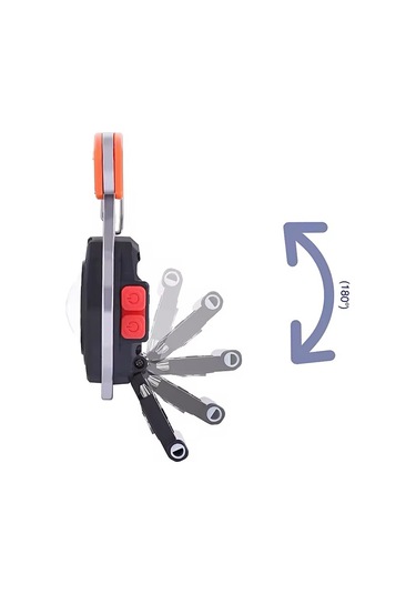 Wison Çok Fonksiyonlu Şarjlı Anahtarlıklı Fener Turuncu Ws-5050 Bakır