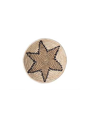 Meander Natural Bambu Afrikan El Yapımı Yıldız Duvar Tabağı Dekoru 8820 Natural-35 X 7 Diğer