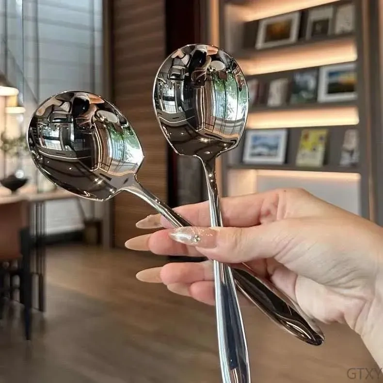 Kosona Stainless Steel Servis Kaşığı - Çorba Ve Salata İçin Dayanıklı, El Elemanı Konforlu, Gümüş Tonlu, 1 Adet Gümüş