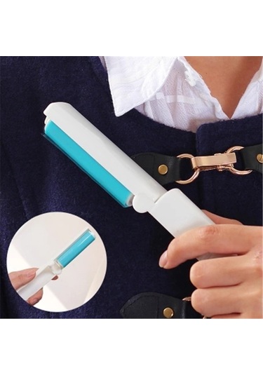 Xindoker Makaslanabilir Yıkama Eliptik Toz Temizleyici - Giyim Tüylü Temizleyici Fırça - Tekrarlı Kullanım - Mavi