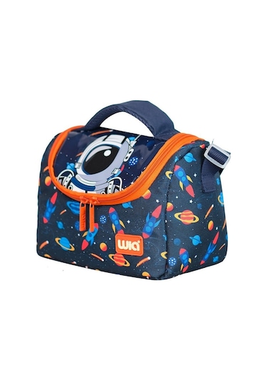 Wia Lacivert Turuncu Astronot Erkek Çocuk Beslenme Çantası - Isı Yalıtımlı Çok Renkli