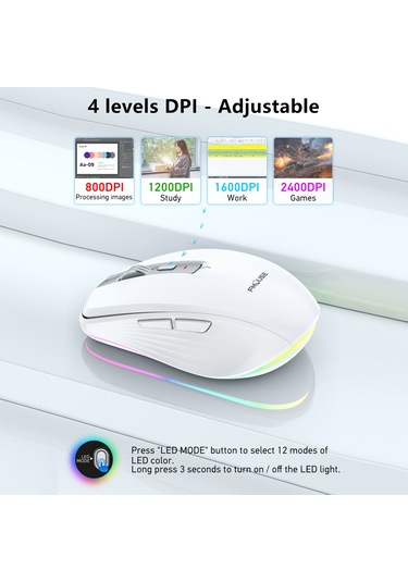 Geeksen Fmouse 2.4 G Bluetooth 5.1 Çift Modlu Kablosuz Mouse