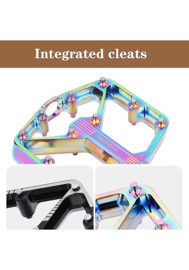 Jeemson Alüminyum Çift Du Rulmanlı, Kaymazsız Platform Bisiklet Pedalları - Dağ, Yol, Katlanabilir Bisikletler İçin Siyah 1 Adet Çift