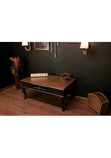 Wooding 100 Cm Masif Ceviz Siyah Orta Sehpa