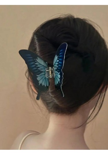 Symbol Küçük Dev Kelebek Saç Tokası 283906103 Mavi