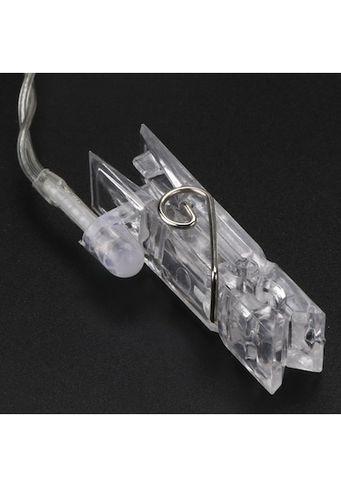 Ximistore9 Mavi 10 Led Fotoğraf Klipsli Iç Mekan Tatil Dekorasyonu Aydınlatma Işık Zinciri - Noel Ağacı, Partiler İçin Enerji Tasarruflu