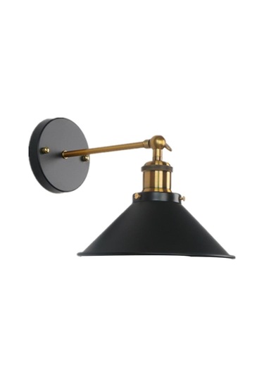 Suntek Magideal Kapalı Demir Duvar Lambası Armatür Aplik Mutfak 220mm-siyah-altın Siyah