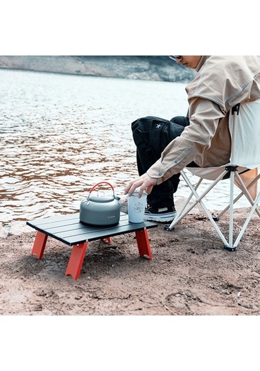 Dancemonkey Ultra Taşınabilir Mini Katlanır Masa, Kamp İçin Hafif Alüminyum Alaşımlı 001 Fp Ahşap