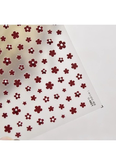 Flybuy 5d Japon Tarzı Vintage Çiçekli Tırnak Sanatı Boncuklu İnci Ta311jz