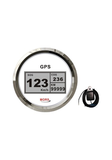 Mors Sürat Göstergesi 55 Mph Beyaz Gps Antenli Beyaz
