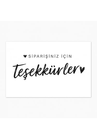 Siparişiniz İçin Teşekkürler Teşekkür Kartı 100 Ad 8x5cm 300