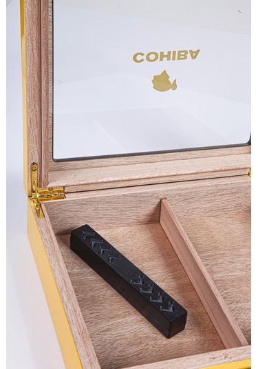 Cohiba Sarı Nokta Desenli Humidor Puro Kutusu