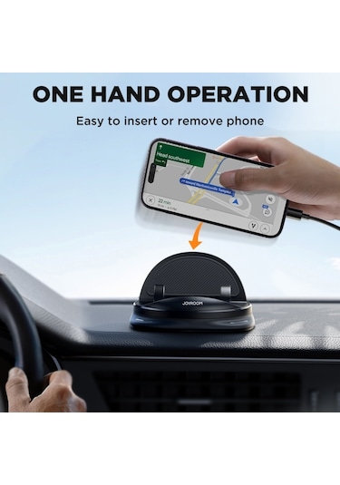 Sones Joyroom Jr-zs354 360 Derece Dönebilen Kontrol Paneli Araç Telefonu Tutucu Siyah