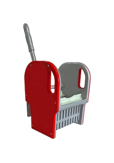 Mck Plus Çift Kovalı Krom Temizlik Arabası Paspas Arabası + Islak Mop Seti