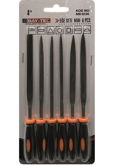 Baytec Mini Eğe Seti 4" 6 Pcs Mk1036
