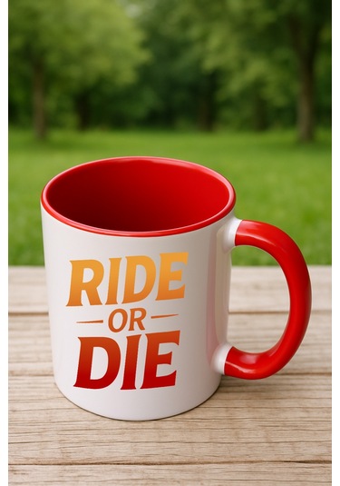 Kupa Motor Ritim - Görselli Bardak Kırmızı