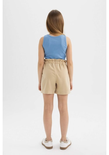 Defacto Kız Çocuk Paperbag Şort C0266A824SMBG387 Bej