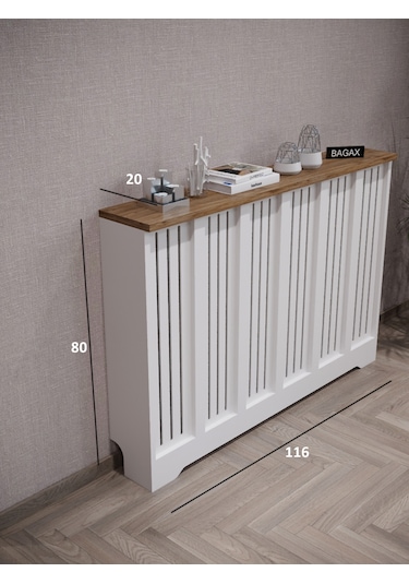 Efes Model Beyaz Üstü Çam Renk 116 CM Petek Kaplama Dresuar Çam