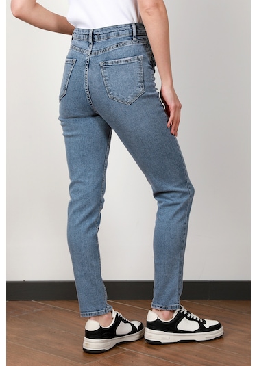 Giysa Kadın Yüksek Bel Skinny Jean Mavi