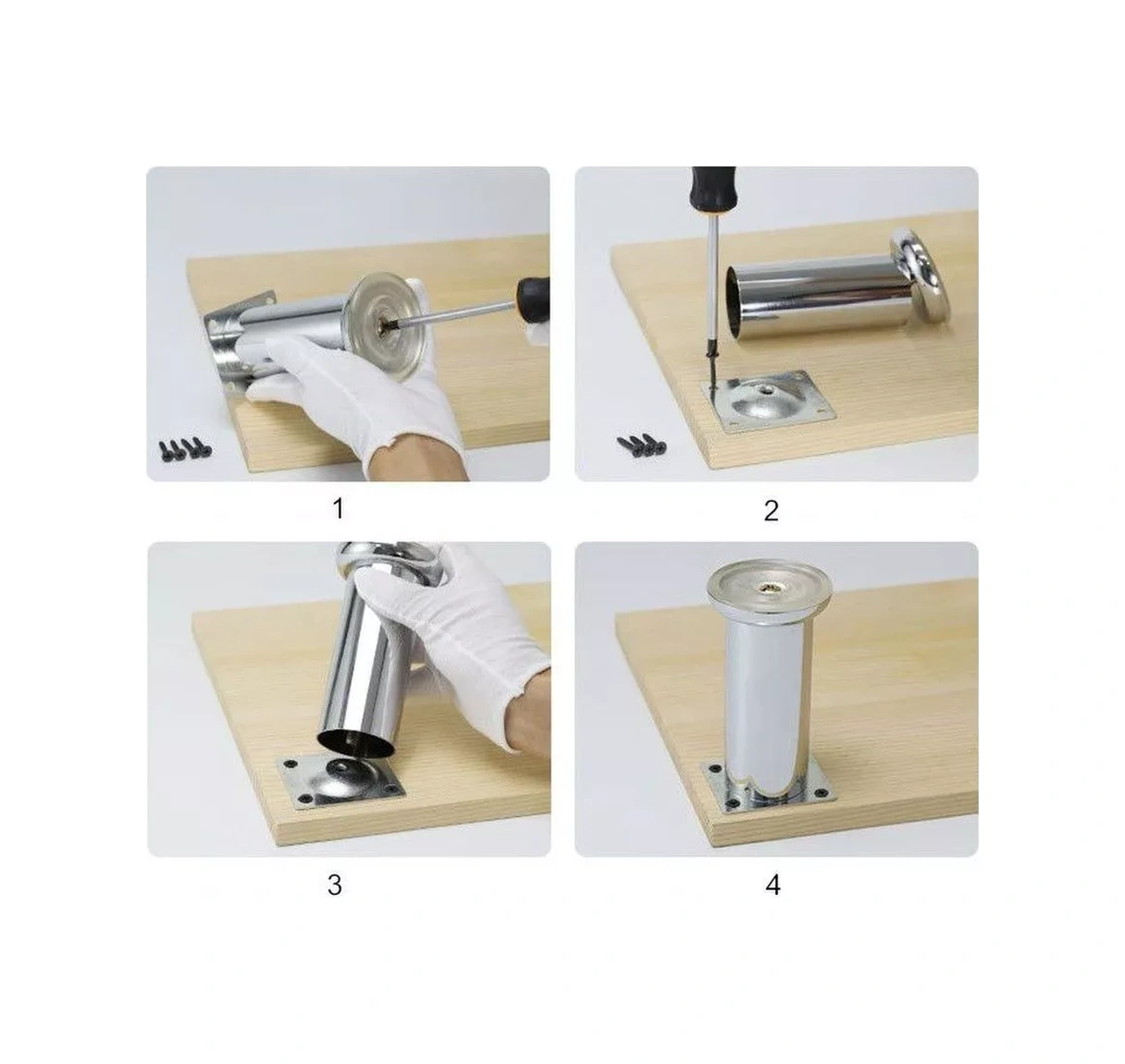 Furniko Mebel Ayakları Metal, Yükseklik 6 Cm 162983967 Krom