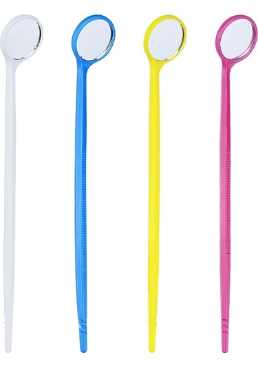 50 Adet Tek Kullanımlık Diş Ağız Aynası Çok Fonksiyonlu Kontrol İçi Ağız Boşluğu Aracı Diş Beyazlatma Temiz Muayene Diş Ekipmanları Coral