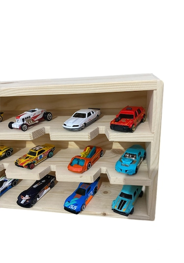 Hot Wheels Mini Gt Araç Sergileme Hobi Koleksiyon Arabasız Ahşap