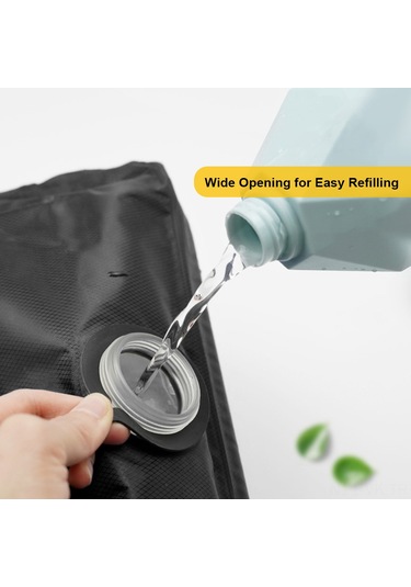 Vkemall Kamp İçin Taşınabilir 20l Güneş Enerjili Duş Çantası - Siyah, 45x50cm, 50cm Hortum, 430g, Taşıma Çantası Dahil Siyah