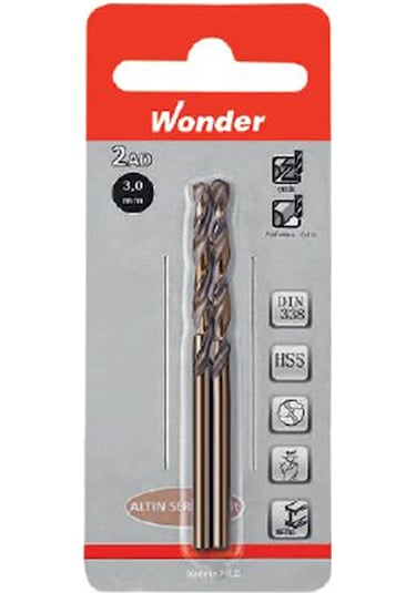 Wonder Hss Blisterli Metal Matkap Ucu Cobalt Altın Seri 3.5mm 2'li Set