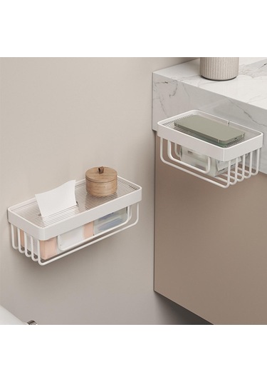 Dolıty Kağıt Havluluk 2& 39 Si 1 Arada Metal 28cmx8,5cmx12,5cm Beyaz