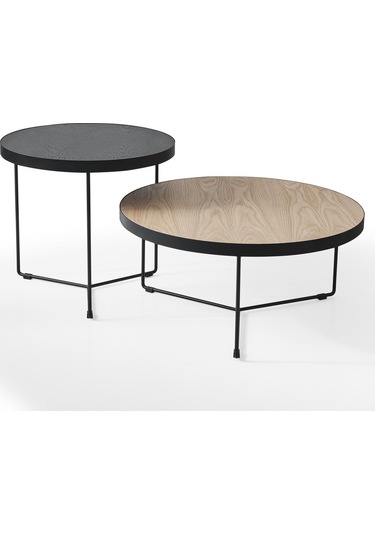 Orta Sehpa No:269 Yuvarlak Orta Sehpa Mdf Metal Rehome