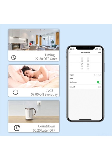 Tenfowee Akıllı Ev İçin 16a Wifi Priz, Homekit Uyumlu, 3500w Güç, Zamanlayıcı Ve Ses Kontrolü, Abs+pc Malzeme