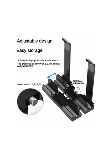 Çift Amaçlı Dizüstü Bilgisayar Dikey Standı Depolama Rafı Masaüstü Yükseltme Soğutma Tabanı White