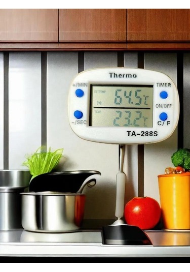 Dofolink Ta288s Isı Ölçer 4cm İğne Bbq Ve Süt Sıcaklığı Kontrol Cihazı, Buzzerli Hassas Isı Tespiti Diğer