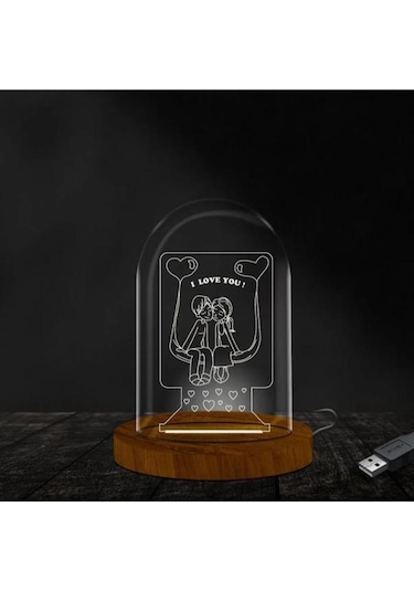 Sevgili Fanus Lamba 3 Boyutlu Ofiste Ve Ev Dekorasyonu Elektrikli Ahşap