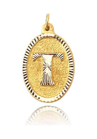 0.25 Gram 14 Ayar Altın T Harf Kolye Ucu