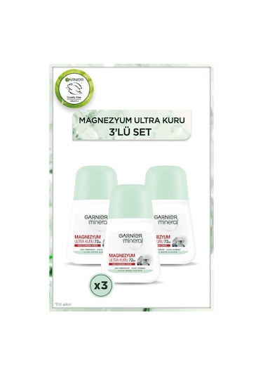Garnier Mineral Magnezyum Ultra Kuru Roll-On Kadın Deodorant Seti