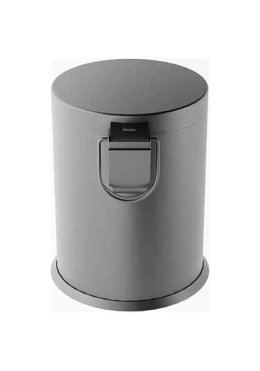 Zift Unique Paslanmaz Çelik Mat Siyah Çöp Kovası, Pedallı Ve Amortisörlü Modern Çöp Kovası 5lt Siyah