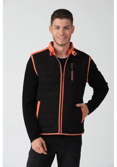 Alexandergardı Renk Detaylı Yelek E25-605yelek Turuncu