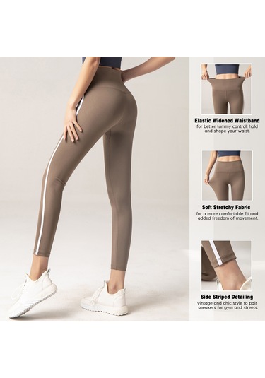 Geeroyoo Vintage Desenli Yüksek Bel Yoga Taytı - Esnek Ve Rahat Spor, Koşu, Bisiklet İçin Pembe