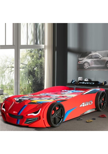 Arabalı Yatak , Bazalı Arabalı Yatak Merso Eko - Kırmızı